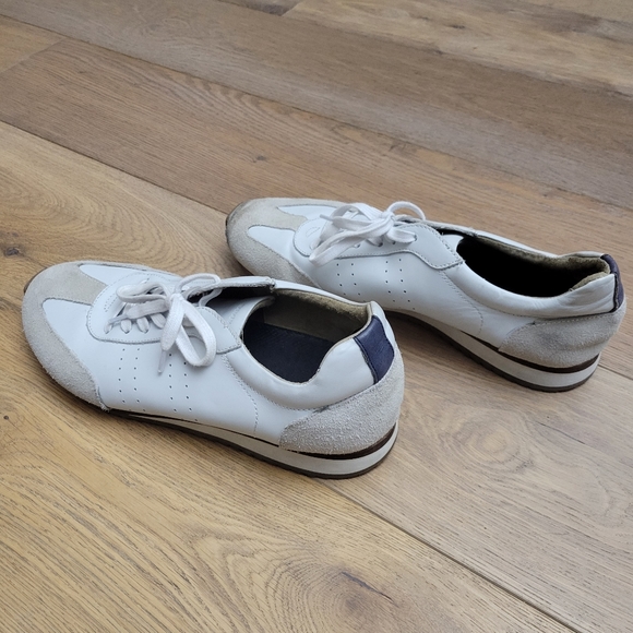 Banana Republic Thane Leather Trainer Sneaker White Leather Sz. 10M - Picture 3 of 16